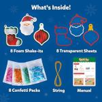 Skillmatics Shake-its – Christmas Ornament Craft Kit for Kids, DIY Make Your Own Ornaments with Keychains, Mess-Free Arts & Crafts Activity, Holiday Gift for Girls & Boys Ages 4, 5, 6, 7, 8, 9