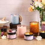 DARJEN Candle Making Kits - Soy Candles Making Supplies for Adults Including 4 Candle Jars(Amber, Pink, Blue, Purple), Candle Tins, Wax, Scents, Dried Flower & More, DIY Arts & Crafts Kits Home Decor