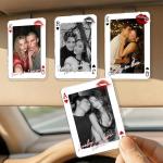Mit & Mia Personalized Car Visor Photo Clip, Drive Safe I Love You Custom Photo, Personalized Couple Picture Sun Visor Clip, Playing Card Car Decor, Gifts for Valentine