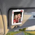 Mit & Mia Personalized Car Visor Photo Clip, Drive Safe I Love You Custom Photo, Personalized Couple Picture Sun Visor Clip, Playing Card Car Decor, Gifts for Valentine