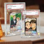 Evamall Personalized Anniversary Card from Cartoon Anime Couple Photo, Gifts for Couples Valentines Cards, Romantic Card Gift for Boyfriend Girlfriend, Couple Keepsakes, Valentine’s Day Anniversary 1