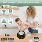 ZEROMX Candle Making Kit for Adults Beginners – 161PCS 1200g Wax DIY Candle Making Kit with Electric Wax Melter Pot, Candle Making Supplies for Make Your Own Candle Kit, Craft Kits for Adults