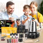 Complete Candle Making Kit with Wax Melter,Candle Making Supplies,DIY Arts&Crafts Kits Gift for Beginners,Adults,Including 500w Electronic Stove,Wicks,Wax,Rich Scents,Dyes,Melting Pot,Candle tins