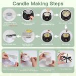 ZEROMX Candle Making Kit for Adults Beginners – 161PCS 1200g Wax DIY Candle Making Kit with Electric Wax Melter Pot, Candle Making Supplies for Make Your Own Candle Kit, Craft Kits for Adults