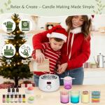 ZEROMX Candle Making Kit for Adults Beginners – 1200g Soy Wax, Digital Wax Melting Pot, Floral Candle Molds, Gift Boxes, Premium Candle Making Supplies, Complete DIY Set, Christmas Craft Gifts