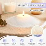 BRELANO Crystal Candle Making Kit – No-Melt Candle Sand, 18 oz Pearled Wax, 30 Cotton Wicks, 3 Natural Crystals & Refillable Glass Jar – DIY Candle Gift Set for Women & Home Decor