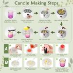 ZEROMX Candle Making Kit for Adults Beginners – 1200g Soy Wax, Digital Wax Melting Pot, Floral Candle Molds, Gift Boxes, Premium Candle Making Supplies, Complete DIY Set, Christmas Craft Gifts