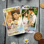 Evamall Personalized Anniversary Card from Cartoon Anime Couple Photo, Gifts for Couples Valentines Cards, Romantic Card Gift for Boyfriend Girlfriend, Couple Keepsakes, Valentine’s Day Anniversary 1