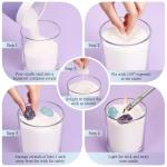 BRELANO Crystal Candle Making Kit – No-Melt Candle Sand, 18 oz Pearled Wax, 30 Cotton Wicks, 3 Natural Crystals & Refillable Glass Jar – DIY Candle Gift Set for Women & Home Decor