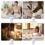 BRELANO Crystal Candle Making Kit – No-Melt Candle Sand, 18 oz Pearled Wax, 30 Cotton Wicks, 3 Natural Crystals & Refillable Glass Jar – DIY Candle Gift Set for Women & Home Decor