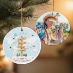 Personalized Travel Adventures Ornament 2025, Custom Ceramic Travel Christmas Ornaments, Travel-Themed Christmas Tree Decoration, Unique Gifts for Travelers (Adventure Ornament 2025)