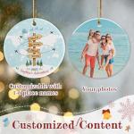 Personalized Travel Adventures Ornament 2025, Custom Ceramic Travel Christmas Ornaments, Travel-Themed Christmas Tree Decoration, Unique Gifts for Travelers (Adventure Ornament 2025)