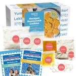 BāKIT Box Hexagon Honeycomb Sugar Cookie Decorating Kit – STEM Baking Gift for Kids Ages 5–12, Homeschool Geometry & Bee Habitat Activities, Educational Cookie Kit for Boys & Girls