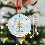 Personalized Travel Adventures Ornament 2025, Custom Ceramic Travel Christmas Ornaments, Travel-Themed Christmas Tree Decoration, Unique Gifts for Travelers (Adventure Ornament 2025)
