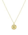 Birthstone Coin Necklace - Personalized Gold Jewelry