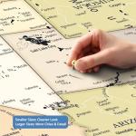 IPIC - Personalized USA Map Canvas Wall Art, Oversized Pinnable Board America to Mark Travels, Custom Artwork with Names, USA Travel Map for Home, Office, Study or RV, Ready to Hang