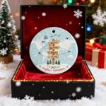 Personalized Travel Adventures Ornament 2025, Custom Ceramic Travel Christmas Ornaments, Travel-Themed Christmas Tree Decoration, Unique Gifts for Travelers (Adventure Ornament 2025)