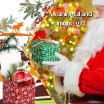 Personalized Christmas Ornament – Custom Name Glitter Ball, Shatterproof Plastic, Sizes, Includes Gift Box – Holiday Tree Decoration (4'', Red)