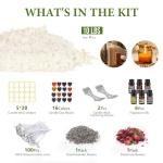 FUHITIM Soy Candle Wax Kit for Candle Making 10 lbs Bag, Premium Natural Soy Wax Flakes, No additives and Pure, 100 Cotton Candle Wicks, Fragrance Oils, Dried Flowers & Pigment Colors