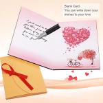 Creawoo Handmade Walnut Wood Love Greeting Card with Unique Gift Card Box The Best Valentine's Day, Anniversary Birthday Gift Idea Card for Her, Him, Wife, Husband