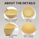 LAMPIZZERIA Silicone Proofing Basket Set Round & Oval - D'ita Collapsible Bread Banneton with Tools (Non-Stick, Easy Clean) Complete Baking Gift Kit Bread Proofing for Home Bakers