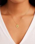 Birthstone Coin Necklace - Personalized Gold Jewelry