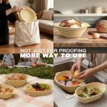 LAMPIZZERIA Silicone Proofing Basket Set Round & Oval - D'ita Collapsible Bread Banneton with Tools (Non-Stick, Easy Clean) Complete Baking Gift Kit Bread Proofing for Home Bakers