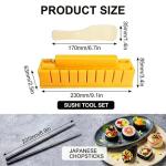 Sushi Maker – DIY Sushi Making Kit with Chopsticks, Thickened & Extended Sushi Mold Design for Easy Low-Fat Round Rolls, Perfect for Family, Parties & Cooking Classes, Ideal Gift for Food Lovers
