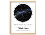 Custom Star Map - Personalized (Multiple Sizes - Unframed Print, Star Constellation Wall Art, Great Gift - Special Occasion, Engagement, Wedding, Birthday, Anniversary)