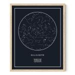 Haus and Hues Custom Star Map Poster with Frame - Personalized Night Sky Celestial Print - Unique Mother's Day Gift or for Wedding, Newlyweds, Anniversary, Birthdays, Engagements - Gift for Her