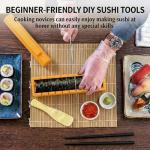Sushi Maker – DIY Sushi Making Kit with Chopsticks, Thickened & Extended Sushi Mold Design for Easy Low-Fat Round Rolls, Perfect for Family, Parties & Cooking Classes, Ideal Gift for Food Lovers