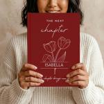 HHLYN14 Personalized College Graduate Gift, The Next Chapter Journal, Custom Name Flower Notebook, University Senior Class of 2026 Keepsake, Floral Graduation Memory Book for Her
