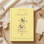 HHLYN14 Personalized College Graduate Gift, The Next Chapter Journal, Custom Name Flower Notebook, University Senior Class of 2026 Keepsake, Floral Graduation Memory Book for Her