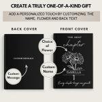 HHLYN14 Personalized College Graduate Gift, The Next Chapter Journal, Custom Name Flower Notebook, University Senior Class of 2026 Keepsake, Floral Graduation Memory Book for Her