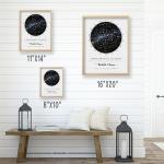 Custom Star Map - Personalized (Multiple Sizes - Unframed Print, Star Constellation Wall Art, Great Gift - Special Occasion, Engagement, Wedding, Birthday, Anniversary)