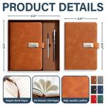 WANDER PRINTS Personalized Leather Notebook Set - Graduation Keepsake Journal with Pen, Custom Name Congrats Grad Gift Idea, Class of 2026 Memory Book, Senior Celebration - Behind You All Memories Congrats Grad