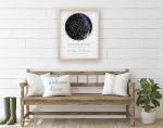 Custom Star Map - Personalized (Multiple Sizes - Unframed Print, Star Constellation Wall Art, Great Gift - Special Occasion, Engagement, Wedding, Birthday, Anniversary)