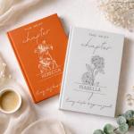 HHLYN14 Personalized College Graduate Gift, The Next Chapter Journal, Custom Name Flower Notebook, University Senior Class of 2026 Keepsake, Floral Graduation Memory Book for Her