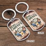 Keys To The Camper - Personalized Camping Keychain With Custom Name, Gift For Camping Couple, Husband, Wife, Camper Van Lovers, Road Trip Keepsake, RV Accessories, Outdoorsy Travel Gift Idea