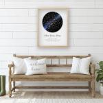 Personalized Star Map - Custom (Multiple Sizes - Unframed Print, Star Constellation Wall Art, Great Gift - Special Occasion, Engagement, Wedding, Birthday, Anniversary)