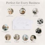 Paper 'n Such Gift Certificates for Business - Set of 25 with Envelopes -Spa, Salon, Restaurants, Custom Client Vouchers for Birthday, Work-Heavyweight Card Stock - Light Pink