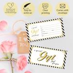 PLIGREAT Blank Gift Certificate Cards with Envelopes Phnom Penh Blank Vouchers Cards Black White Stripes Business Certificate Cards for Spa Beauty Salon Customer Gift Card, 6.63"x3.34", 40 Pack