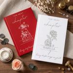 HHLYN14 Personalized College Graduate Gift, The Next Chapter Journal, Custom Name Flower Notebook, University Senior Class of 2026 Keepsake, Floral Graduation Memory Book for Her