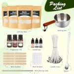 Candle Making Kit for Beginners, Soy Wax Candle Making Supplies with Natural Soy Wax, Essential Oils, Melting Pot, Candle Dye & Candle wicks ,Wick placing tube ,DIY Home Craft Gift for Adults & Women