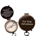 Personalized Compass, Custom Engraved Handmade Working Compass, Gifts for Men for Anniversary Fathers Day Christmas Birthday Valentines Day and Graduation Baptism