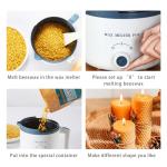 Beeswax Candle Making Kit with Electric Wax Melter for Adult, 5lbs Bees Wax for Candle Making and DIY Art&Craft