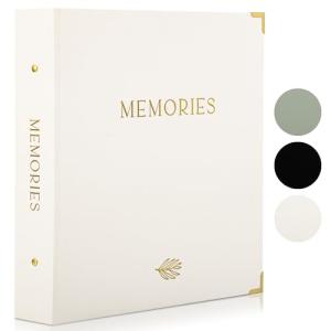 Beautiful Linen Photo Album For 4x6 Photos - Safely Holds Up To 500 Pictures of Unique Memories - The Perfect Large Photo Book To Store All Pictures of Treasured Family, Baby or Wedding Moments