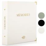 Beautiful Linen Photo Album For 4x6 Photos - Safely Holds Up To 500 Pictures of Unique Memories - The Perfect Large Photo Book To Store All Pictures of Treasured Family, Baby or Wedding Moments