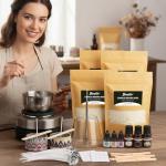 Candle Making Kit for Beginners, Soy Wax Candle Making Supplies with Natural Soy Wax, Essential Oils, Melting Pot, Candle Dye & Candle wicks ,Wick placing tube ,DIY Home Craft Gift for Adults & Women