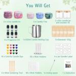 OFUN Candle Making Kit for Adults,Candle Making Supplies with Beewax, Fragrance Oil, Beeswax Dye Blocks, Melting Pot etc DIY Candle Craft Tools for Women Friend Family